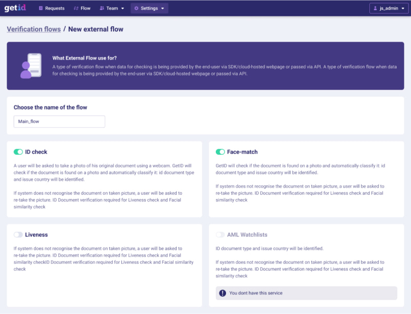 GetID Verification Flow